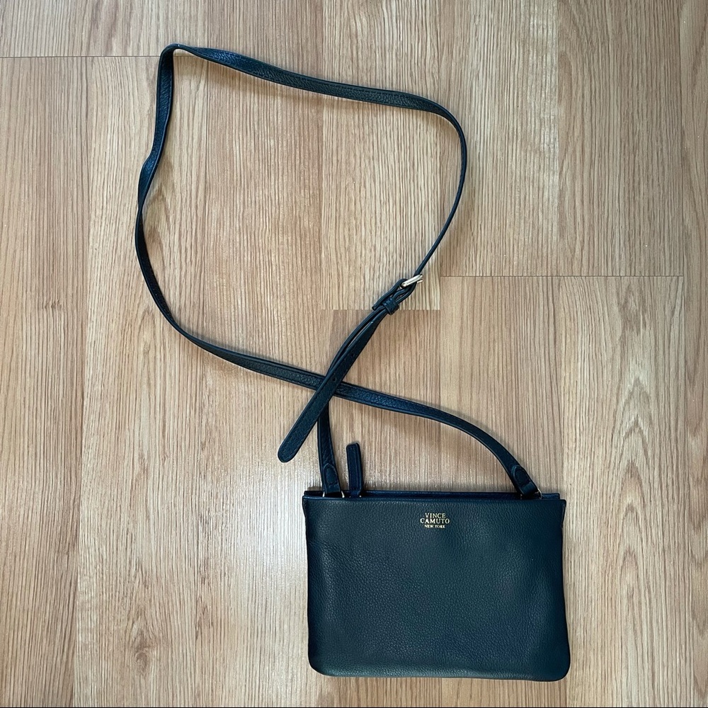 Vince Camuto- black leather wallet bag